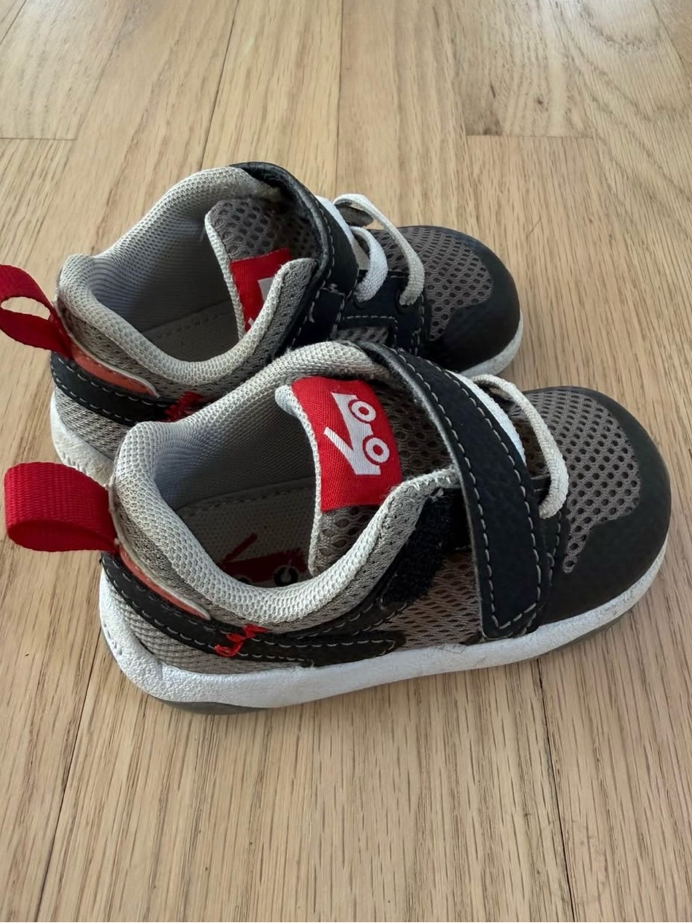 See Kai Run Gray & Red Toddler Sneakers